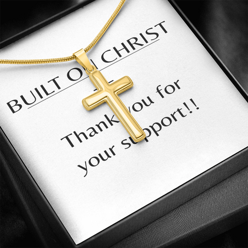 Cross Necklace with Snake Chain