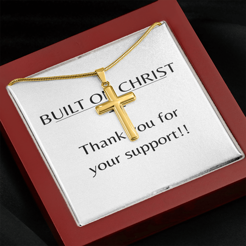 Cross Necklace with Snake Chain