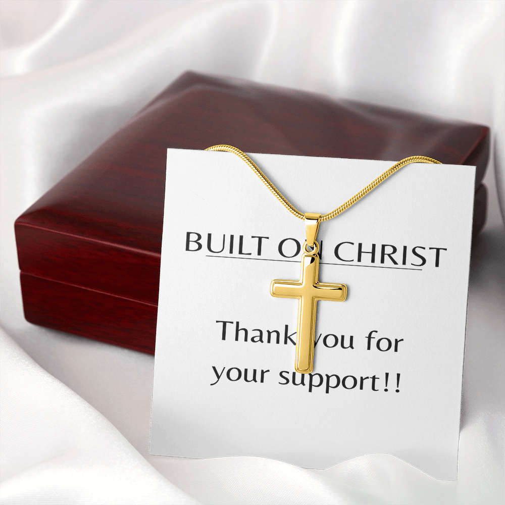Cross Necklace with Snake Chain